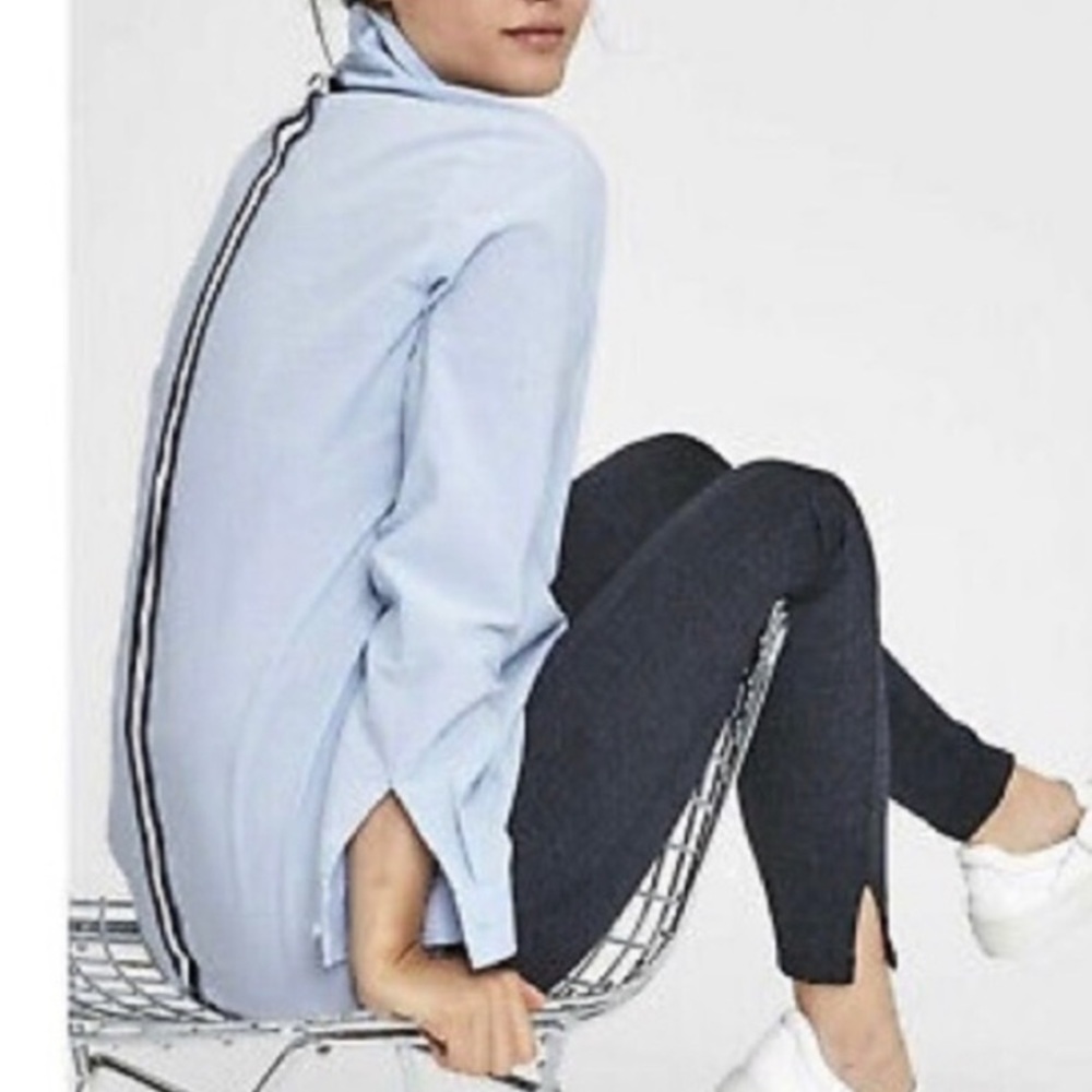 Athleta Marinwood Stripe Shirt Size Medium